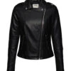 Edc By Esprit Bikerjacke In Lederoptik Black