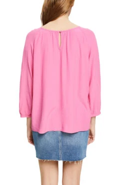 Edc By Esprit Fließende Bluse Mit 3/4 Ärmeln Pink -Esprit Verkauf edc by esprit fliessende bluse mit 3 4 armeln pink 2