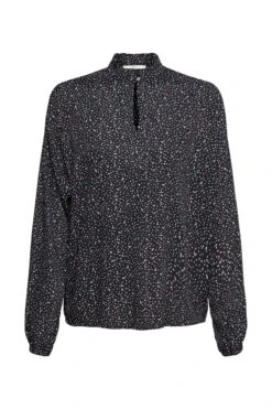 Edc By Esprit Gemusterte Bluse Black