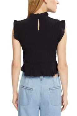 Edc By Esprit Gesmokte Bluse Black -Esprit Verkauf edc by esprit gesmokte bluse black 2