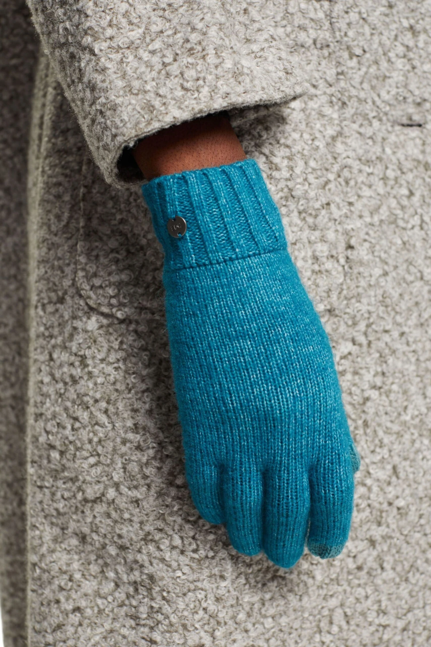 Edc By Esprit Handschuhe Strick Teal Blue 2 Edc By Esprit Handschuhe Strick Teal Blue - Image 2