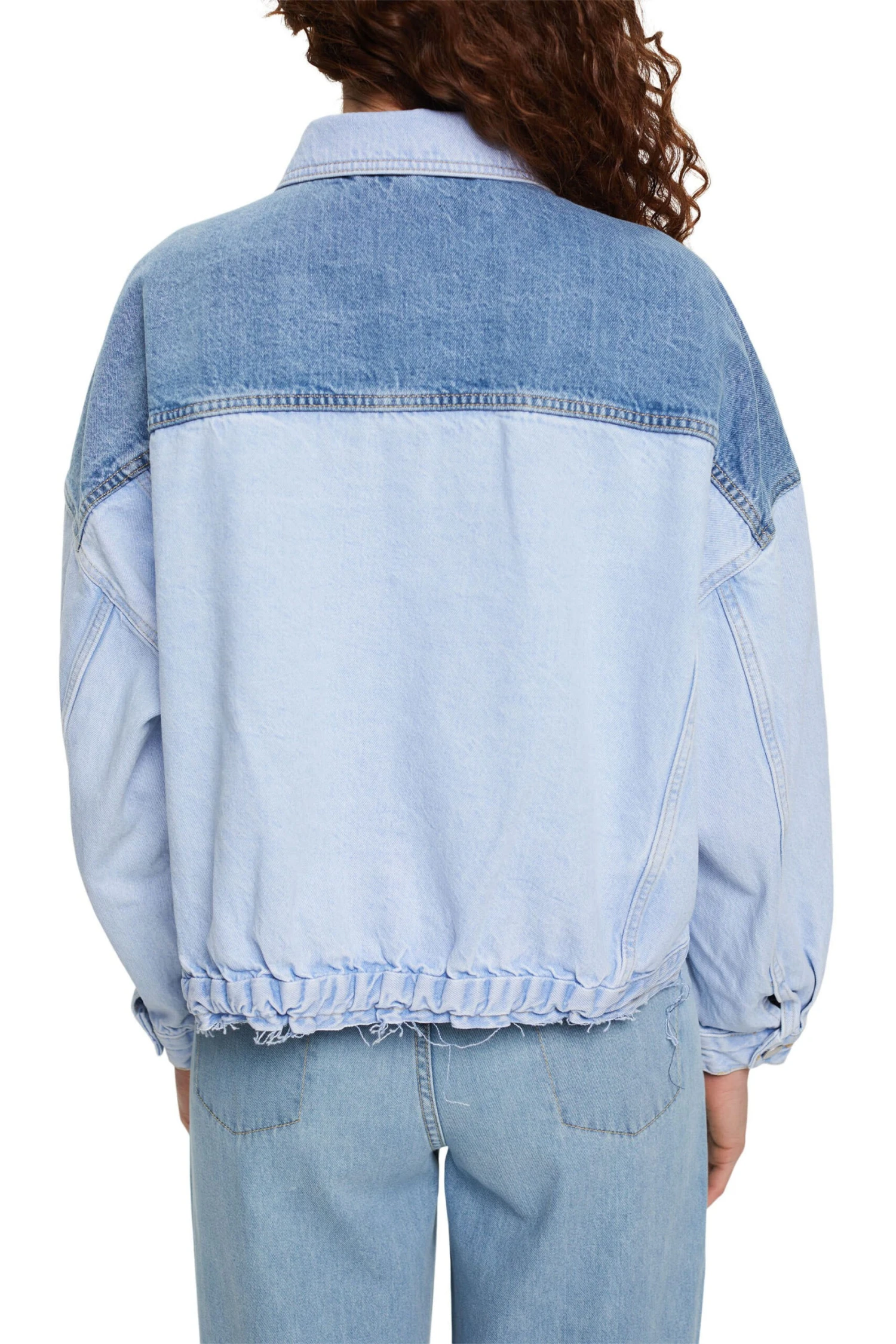 Edc By Esprit Jeansjacke Im Patchwork-Look Blue Light Washed 3 Edc By Esprit Jeansjacke Im Patchwork-Look Blue Light Washed - Image 3