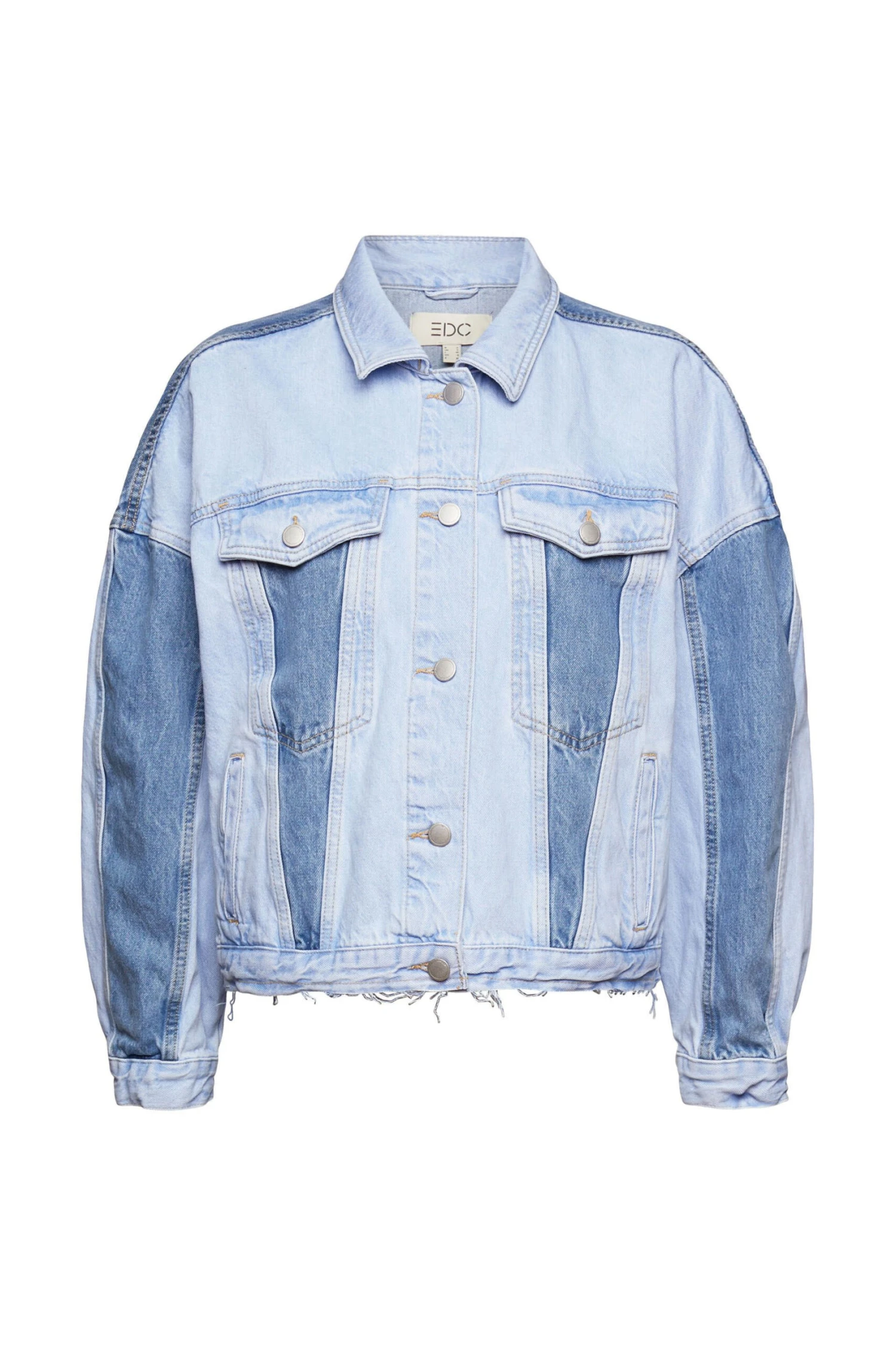 Esprit Verkauf -Esprit Verkauf edc by esprit jeansjacke im patchwork look blue light washed scaled