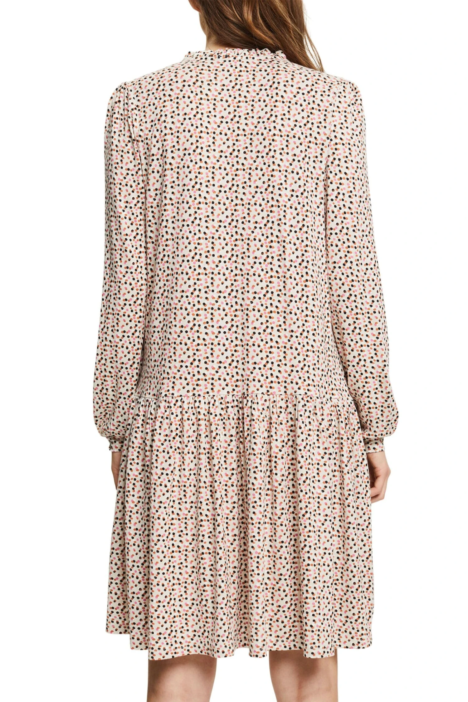 Edc By Esprit Kleid Mit Rüschen-Details Sand 3 Edc By Esprit Kleid Mit Rüschen-Details Sand - Image 3