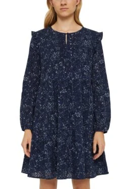 Edc By Esprit Print-Kleid Mit Rüschen Navy 4 6 Edc By Esprit Print-Kleid Mit Rüschen Navy 4 -Esprit Verkauf edc by esprit print kleid mit ruschen navy 4 2