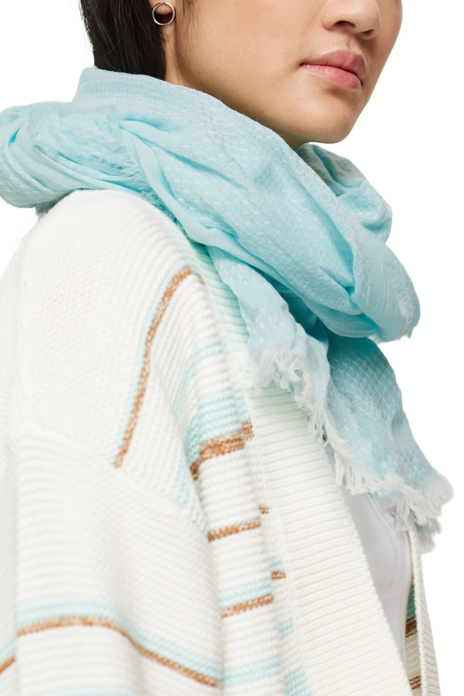 Edc By Esprit Shawls/Scarves Shawls Light Turquoise 2 Edc By Esprit Shawls/Scarves Shawls Light Turquoise - Image 2