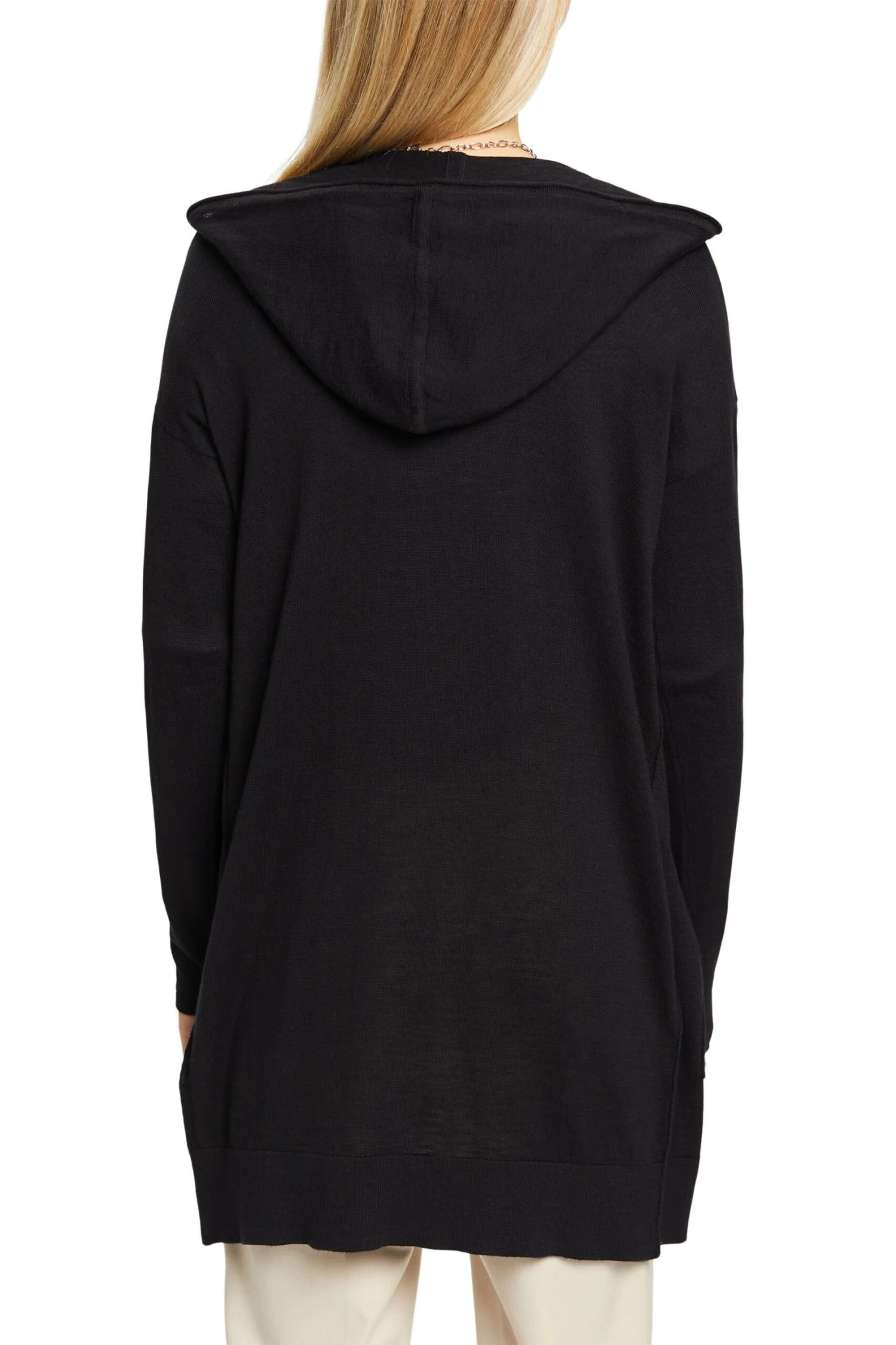 Edc By Esprit Strickcardigan Aus Reiner Mit Kapuze Black 3 Edc By Esprit Strickcardigan Aus Reiner Mit Kapuze Black - Image 3