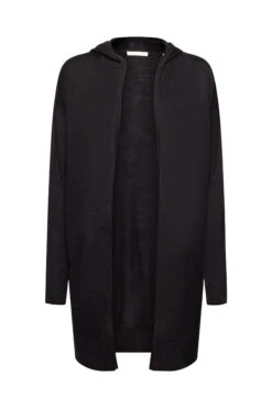 Edc By Esprit Strickcardigan Aus Reiner Mit Kapuze Black