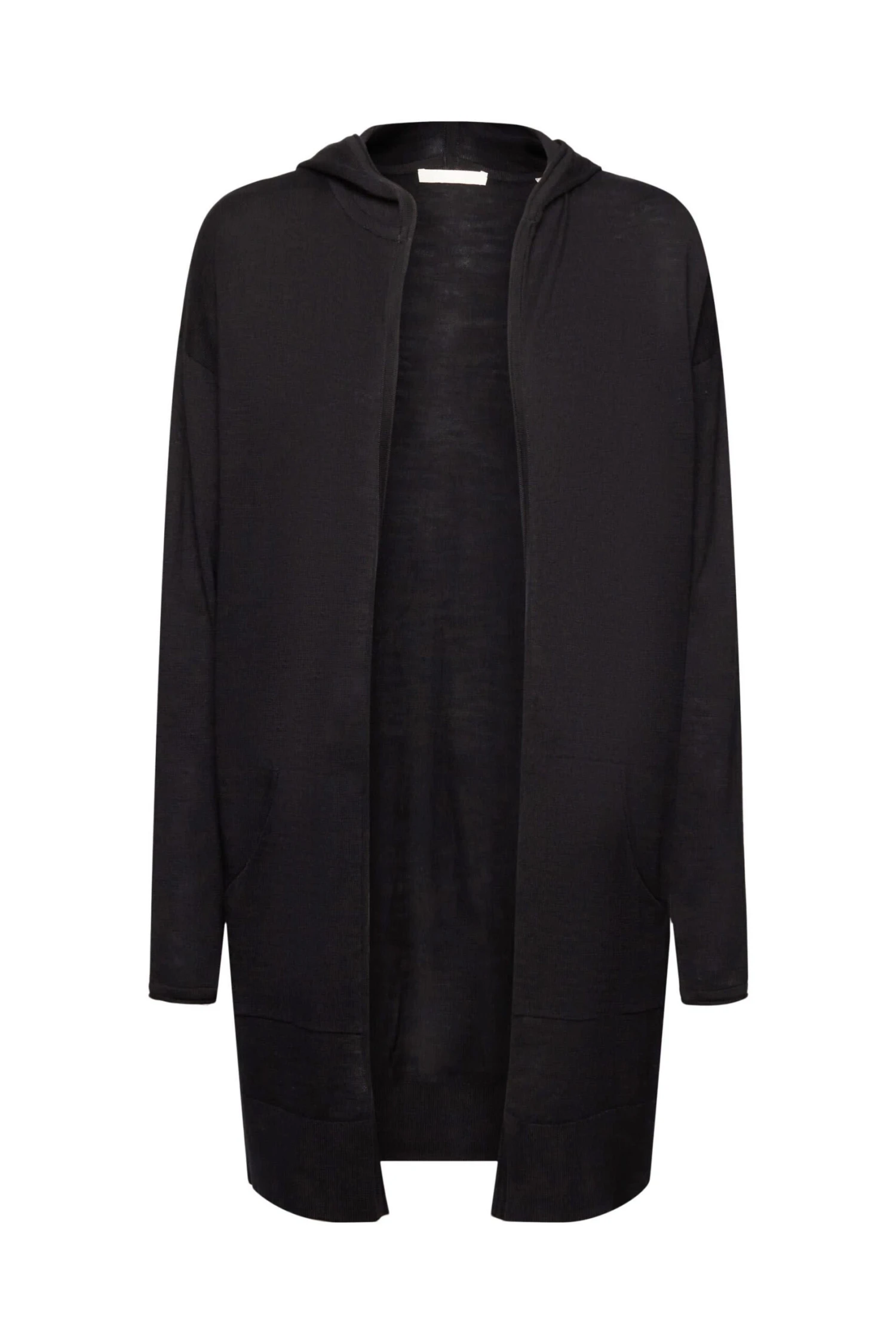 Edc By Esprit Strickcardigan Aus Reiner Mit Kapuze Black 1 Edc By Esprit Strickcardigan Aus Reiner Mit Kapuze Black