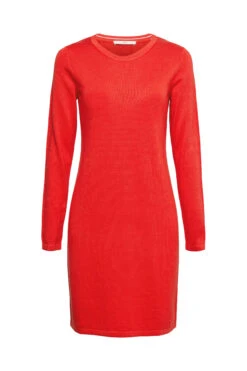Edc By Esprit Strickkleid In Midilänge Orange Red