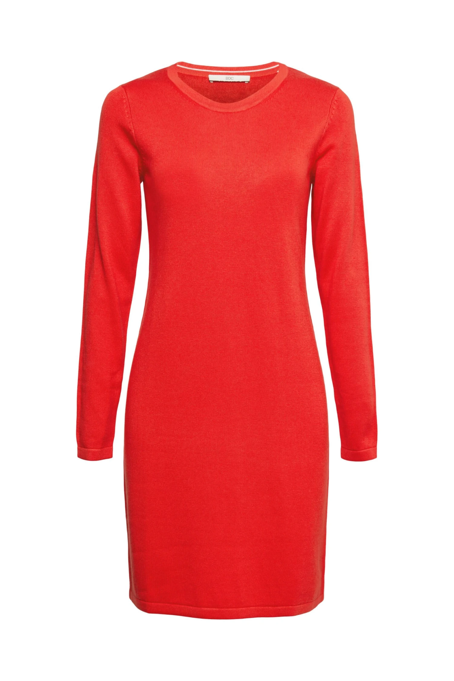 Edc By Esprit Strickkleid In Midilänge Orange Red 1 Edc By Esprit Strickkleid In Midilänge Orange Red