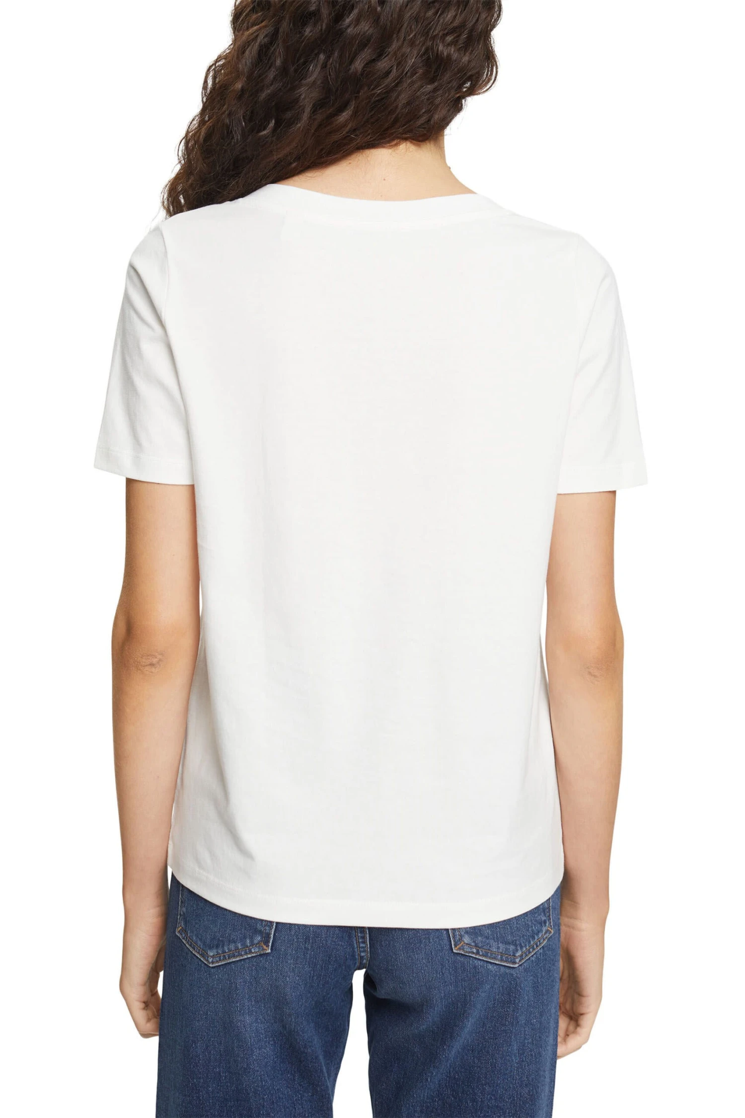 Edc By Esprit T-Shirt Mit V-Ausschnitt Off White 3 Edc By Esprit T-Shirt Mit V-Ausschnitt Off White - Image 3