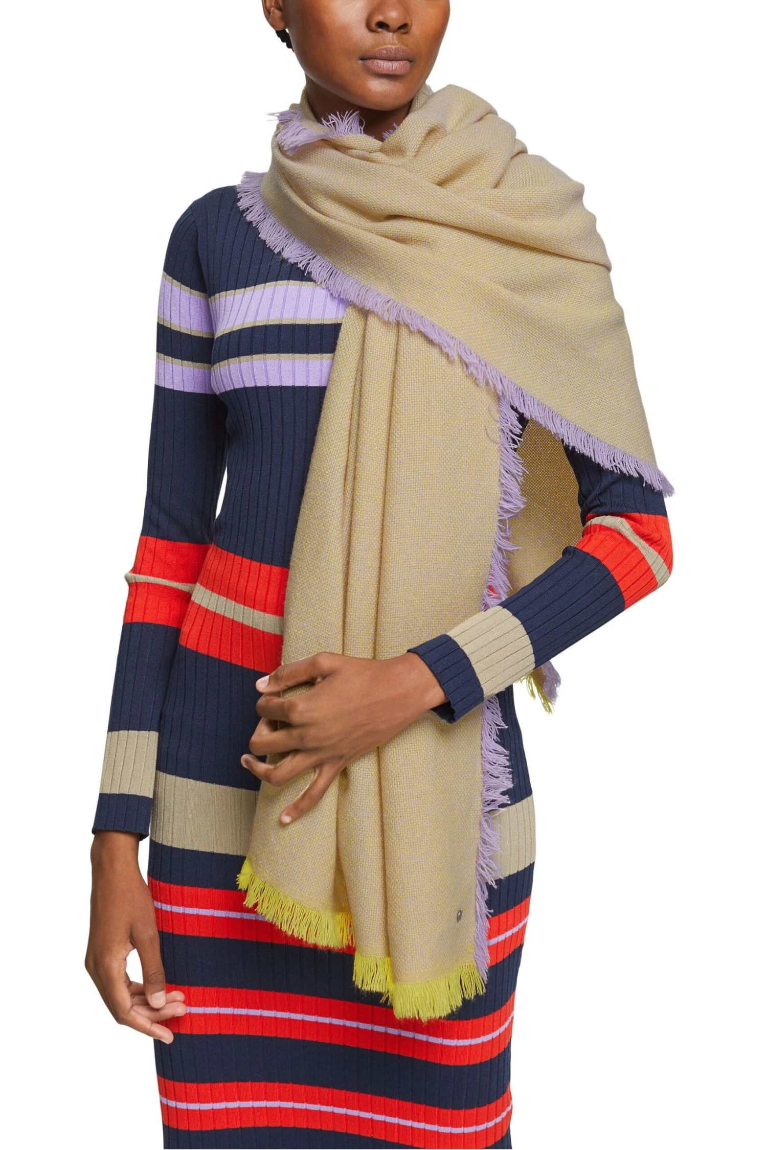 Edc By Esprit Webschal Im Zweifarbigen Look Lilac 2 Edc By Esprit Webschal Im Zweifarbigen Look Lilac - Image 2