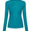 Edc By Esprit Weiches Basic-Longsleeve Mit Stehkragen Emerald Green
