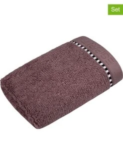 ESPRIT 2er-Set: Gästehandtücher "Box Solid" In Mauve