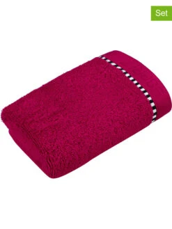 ESPRIT 2er-Set: Gästehandtücher "Box Solid" In Pink