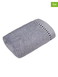 ESPRIT 2er-Set: Gästehandtücher "Box Solid" In Silber