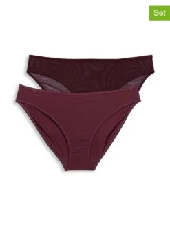 ESPRIT 2er-Set: Slips In Bordeaux