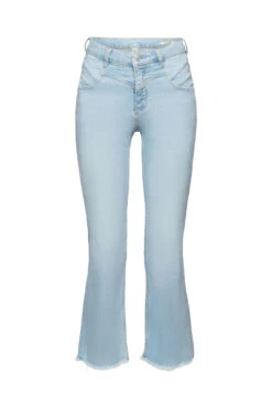 ESPRIT Ausgestellte Baumwolljeans Mit Mittlerer Bundhöhe Blue Light Washed