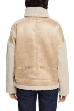 ESPRIT Aviator-Jacke Mit Teddyfellfutter Cream Beige -Esprit Verkauf esprit aviator jacke mit teddyfellfutter cream beige 2