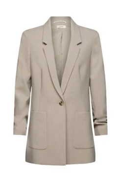 ESPRIT Blazer Mit Gerafften Ärmeln Taupe