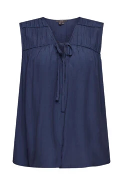 ESPRIT Bluse Mit Bindebändchen Dark Blue