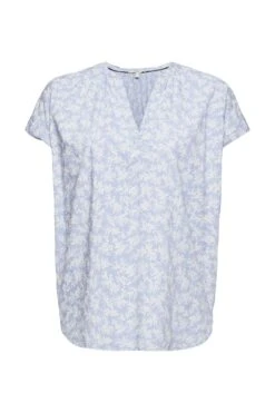 ESPRIT Bluse Mit Blumenmuster Light Blue Lavender