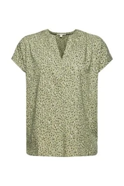 ESPRIT Bluse Mit Blumenmuster Light Khaki