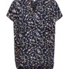 ESPRIT Bluse Mit Blumenmuster Navy