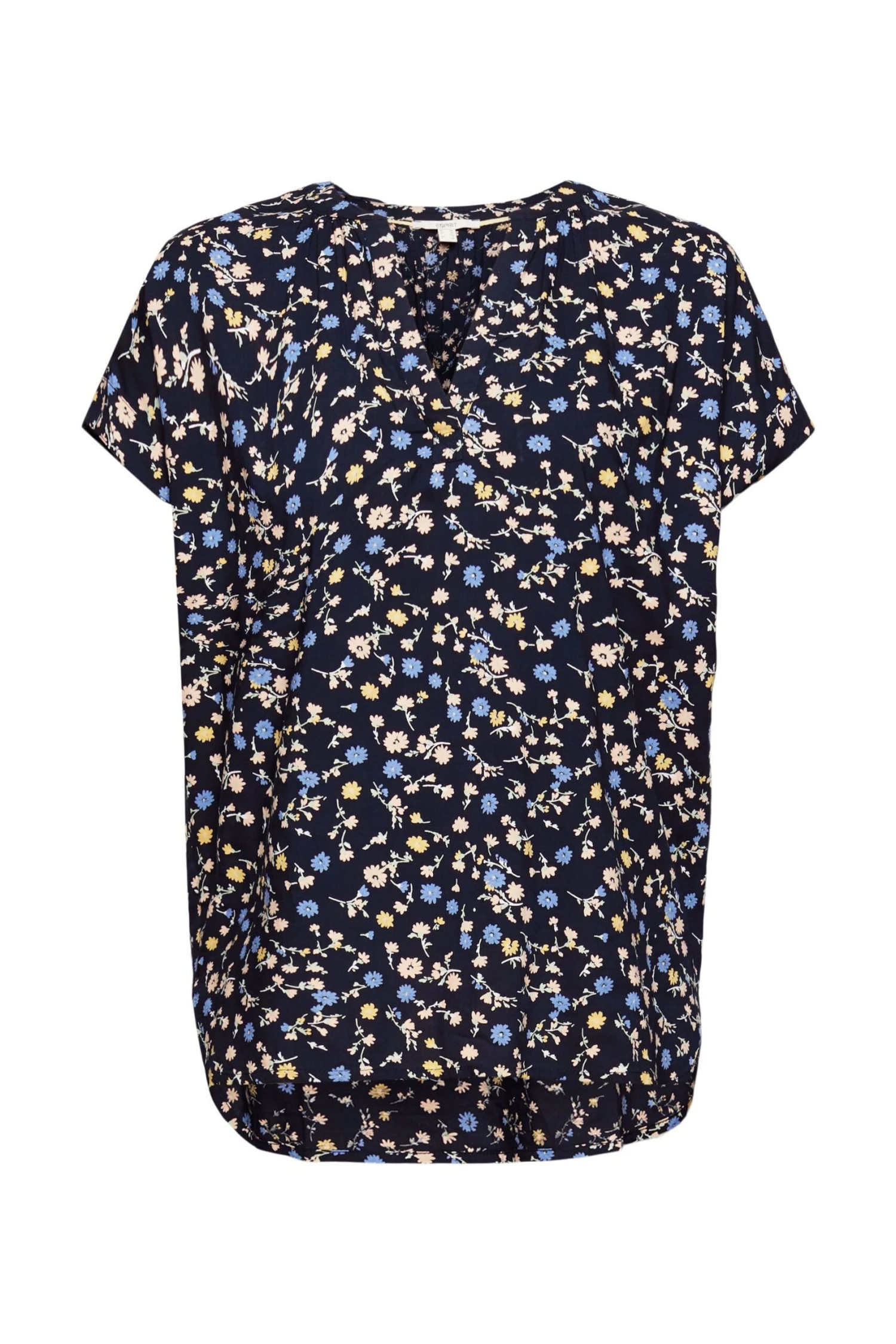 ESPRIT Bluse Mit Blumenmuster Navy 1 ESPRIT Bluse Mit Blumenmuster Navy
