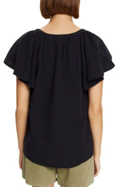 ESPRIT Bluse Mit Crinkle-Effekt Black -Esprit Verkauf esprit bluse mit crinkle effekt black 2