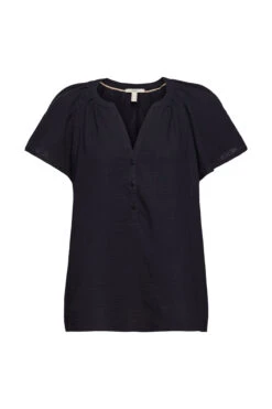 ESPRIT Bluse Mit Crinkle-Effekt Black