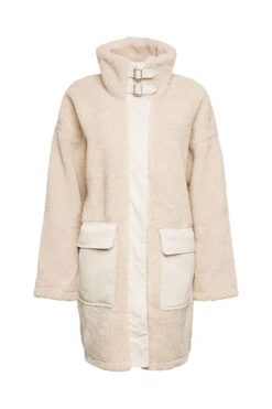 ESPRIT Borgmantel Aus Teddystoff Cream Beige