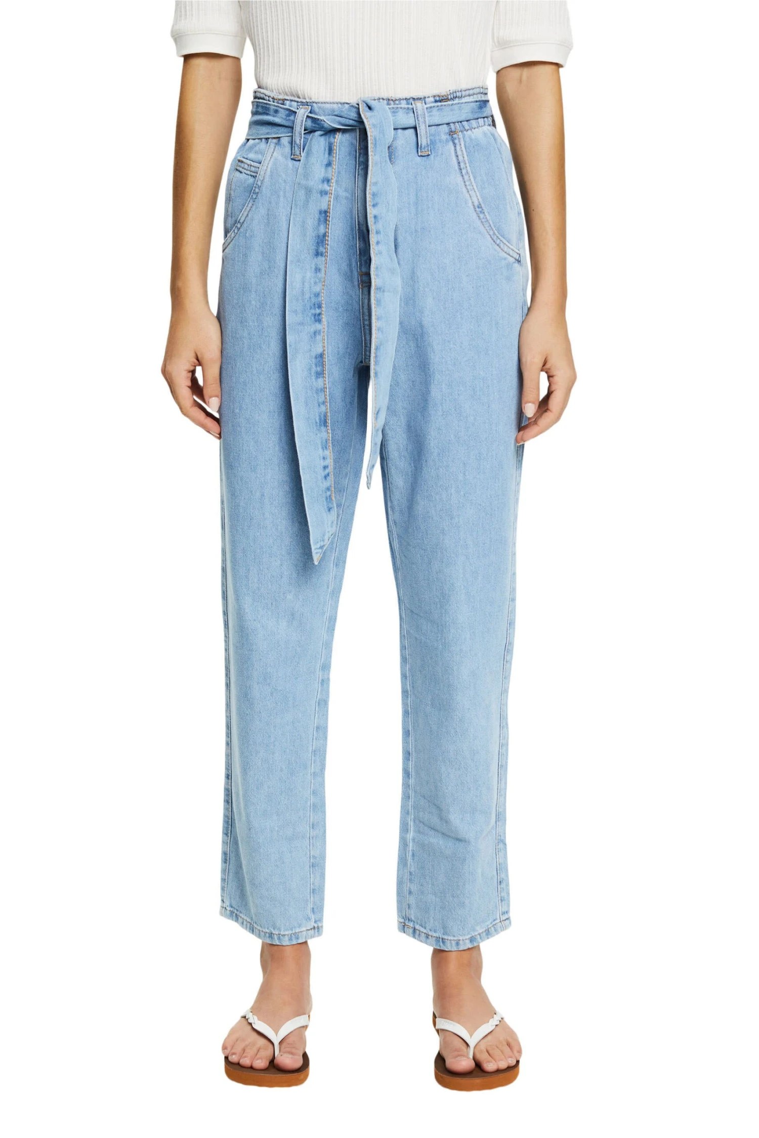 ESPRIT Denim Im Paperbag-Stil Blue Medium Washed 2 ESPRIT Denim Im Paperbag-Stil Blue Medium Washed - Image 2