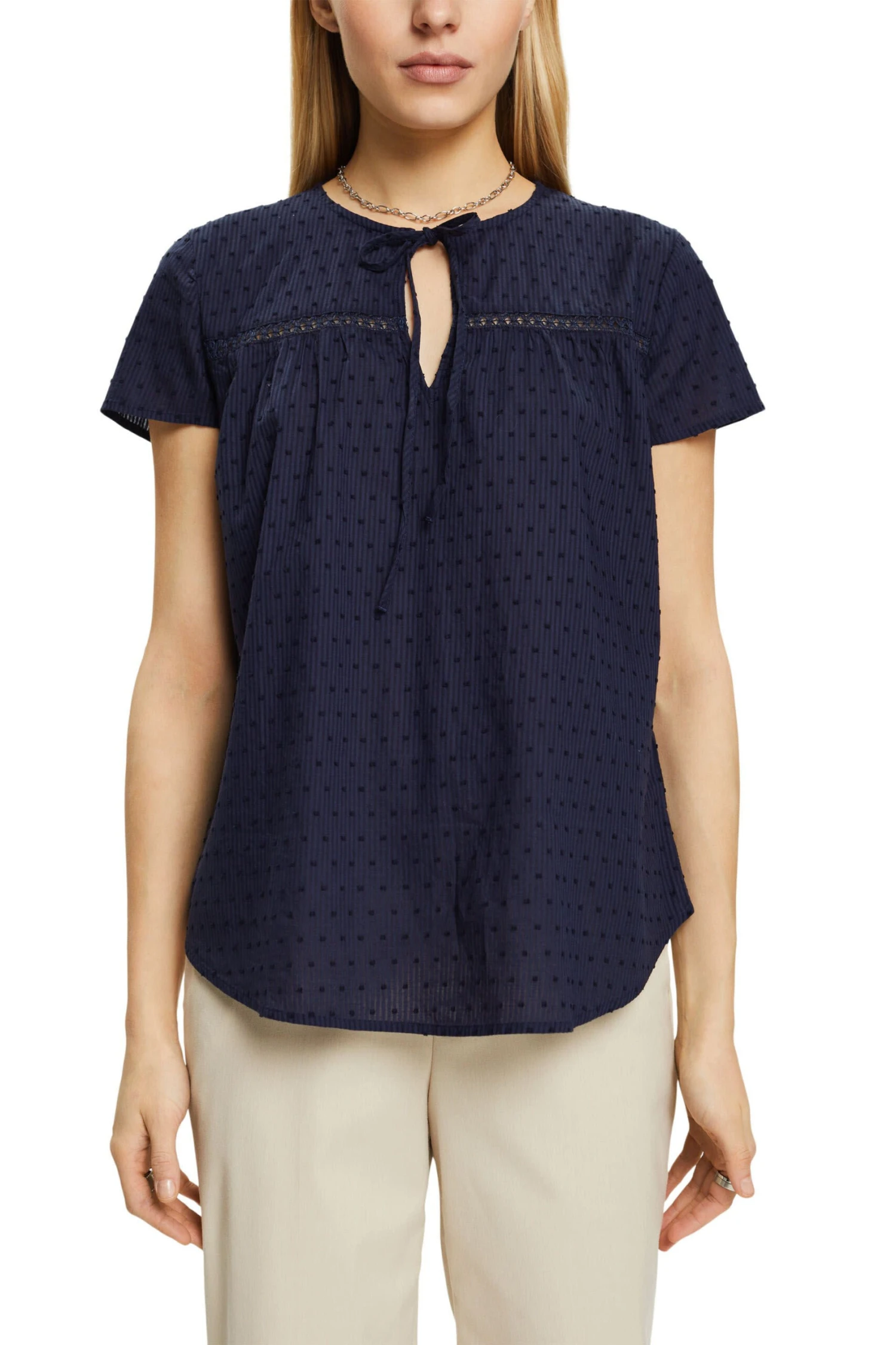 ESPRIT Dobby-Bluse Navy 2 ESPRIT Dobby-Bluse Navy - Image 2