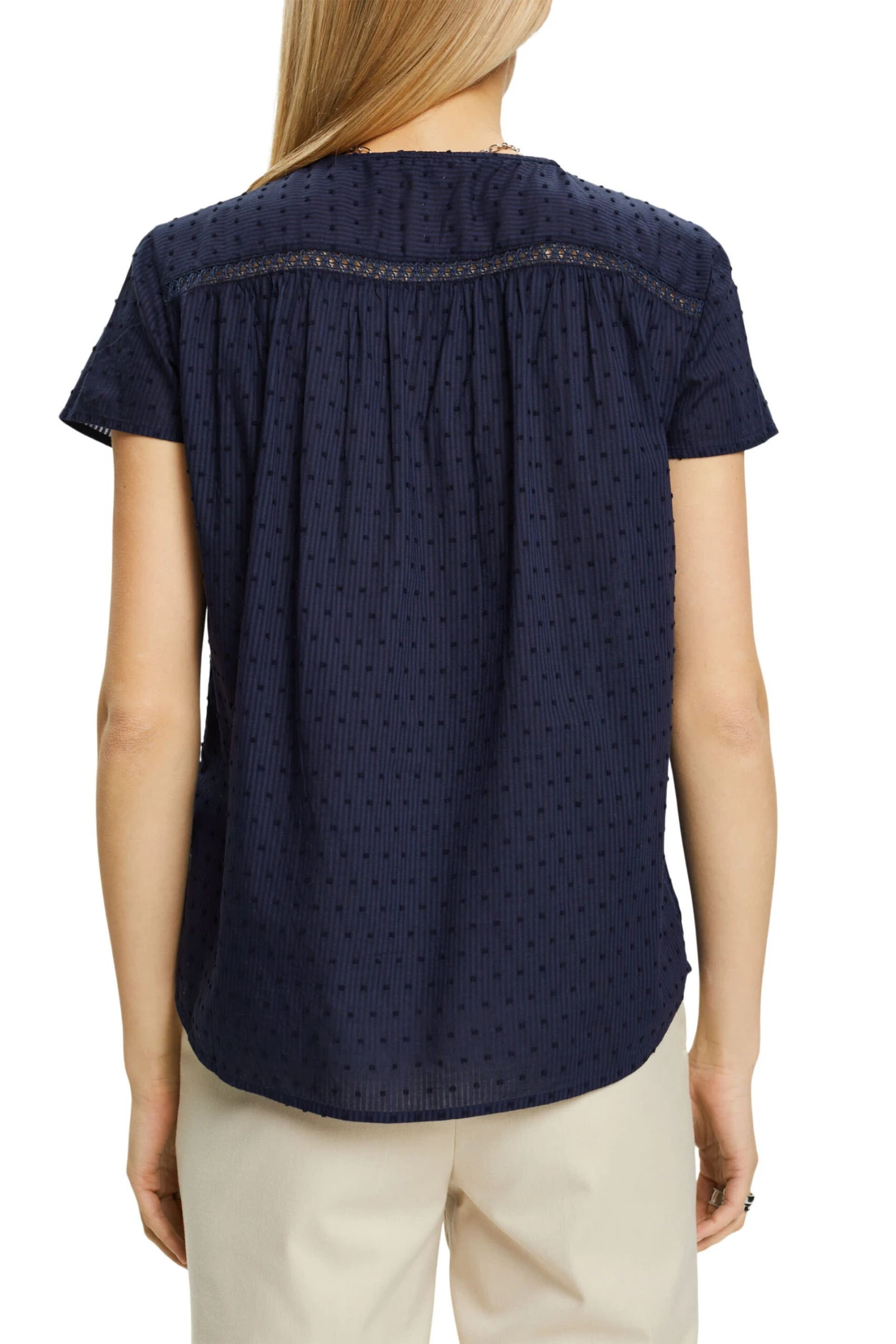 ESPRIT Dobby-Bluse Navy 3 ESPRIT Dobby-Bluse Navy - Image 3