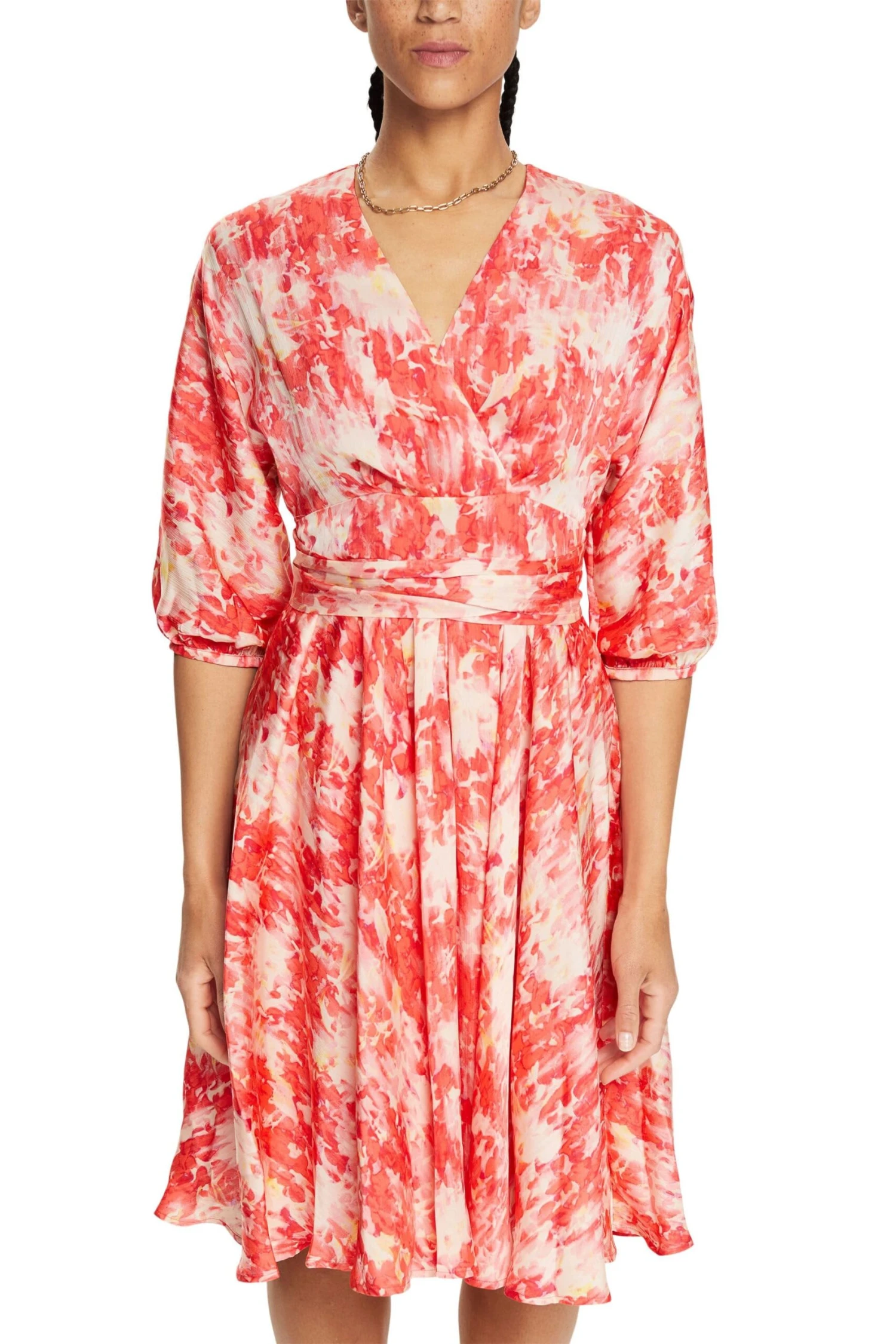 ESPRIT Floral Gemustertes Kleid Red 2 ESPRIT Floral Gemustertes Kleid Red - Image 2