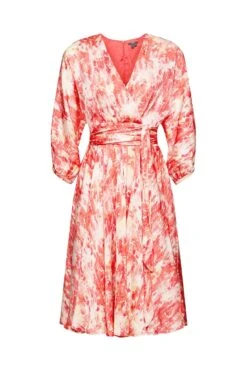 ESPRIT Floral Gemustertes Kleid Red