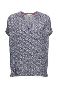 ESPRIT Florales Blusentop Navy