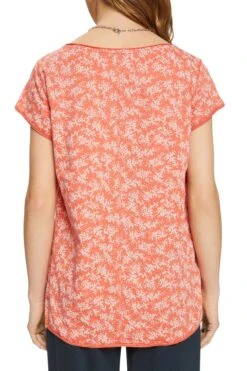 ESPRIT Florales T-Shirt Mit Rollkanten Orange Red 6 ESPRIT Florales T-Shirt Mit Rollkanten Orange Red -Esprit Verkauf esprit florales t shirt mit rollkanten orange red 2
