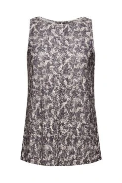 ESPRIT Gemustertes Top Mit Crinkle-Effekt Off White