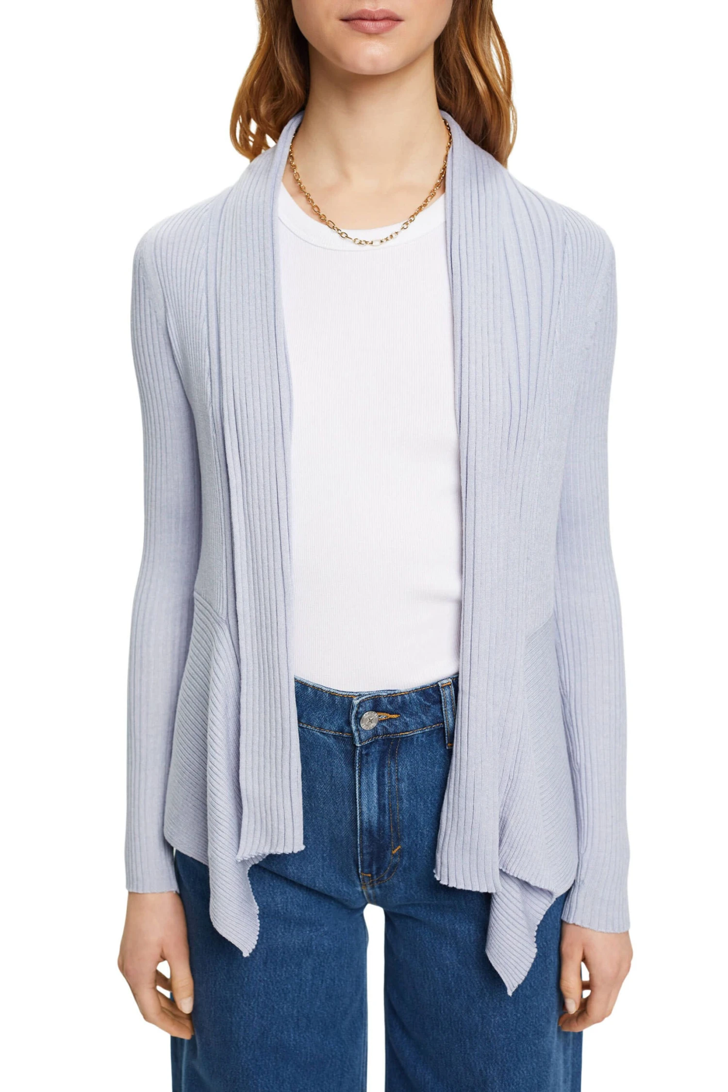 ESPRIT Gerippter Cardigan Light Blue 2 ESPRIT Gerippter Cardigan Light Blue - Image 2