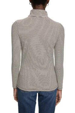 ESPRIT Gestreiftes Langarm-Top Mit Rollkragen New Off White 6 ESPRIT Gestreiftes Langarm-Top Mit Rollkragen New Off White -Esprit Verkauf esprit gestreiftes langarm top mit rollkragen new off white 2