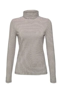 ESPRIT Gestreiftes Langarm-Top Mit Rollkragen New Off White