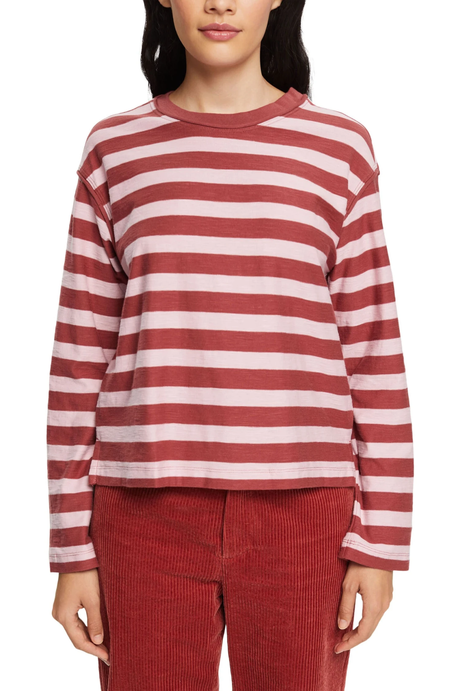 ESPRIT Gestreiftes Longsleeve Terracotta 2 ESPRIT Gestreiftes Longsleeve Terracotta - Image 2