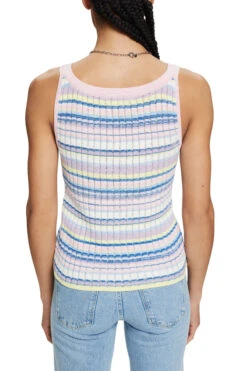 ESPRIT Gestreiftes Strick-Top Light Pink 3 -Esprit Verkauf esprit gestreiftes strick top light pink 3 2