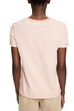 ESPRIT Gestreiftes T-Shirt Peach -Esprit Verkauf esprit gestreiftes t shirt peach 2
