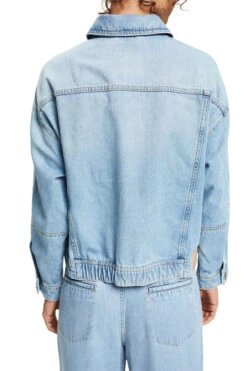 ESPRIT Jacke Aus Softem Denim Blue Light Wash -Esprit Verkauf esprit jacke aus softem denim blue light wash 2