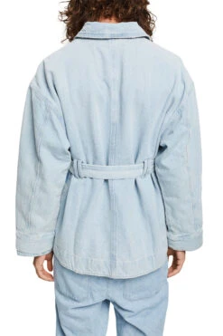 ESPRIT Jeansjacke Mit Bindegürtel Blue Light Wash -Esprit Verkauf esprit jeansjacke mit bindegurtel blue light wash 2