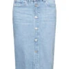 ESPRIT Jeansrock Mit Knopfleiste Blue Medium Washed